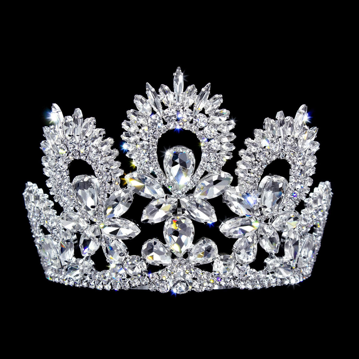 3.75 Silver Rhinestones Crown