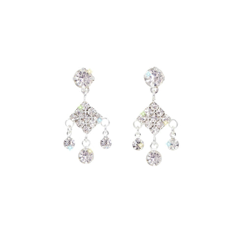 #12711 - Small Square Dangle Chandelier Earrings