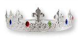 King's Crown #13082 - Silver Men's Crowns and Scepters Rhinestone Jewelry Corporation