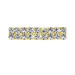 #14149XG - 2 Row Chunky Stone Barrette - Crystal Gold