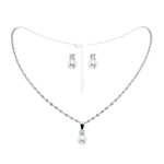 #15013 - Classic Pearl Dot Necklace Set Necklace Sets - Low price Rhinestone Jewelry Corporation