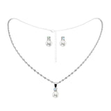 #15013 - Classic Pearl Dot Necklace Set Necklace Sets - Low price Rhinestone Jewelry Corporation