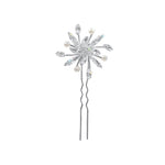 #17247 Crystal Flower Hair Pin with Pearls