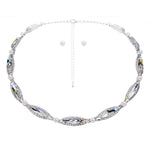 #17527 - Radiant Marquise Crystal and Pearl Enchantment Necklace and Earring Set