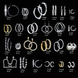 #17574- 24 Pair Hoop Earrings Assortment with FREE Display