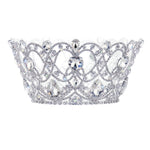 #17578 - Charlotte Crown - 3.5" Tall - 4 3/8" Diameter - 4 Rings Tiaras up to 4" Rhinestone Jewelry Corporation