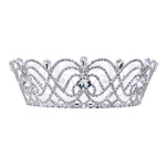 #17577 - Violet Crown - 2.25" Tall - 5" Diameter Fixed Crown - 4 Rings Tiaras up to 4" Rhinestone Jewelry Corporation