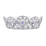 #17579 - The Eden Full Round Crown - 2" Tall and Approx 4" Wide with Rings Tiaras up to 2" Rhinestone Jewelry Corporation