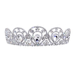 #17580 - The Eden Tiara with Combs 1.75" Tall Tiaras up to 2" Rhinestone Jewelry Corporation