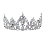 #17588 - The Francesca Tiara with Combs - 2.5" Tall Tiaras up to 3" Rhinestone Jewelry Corporation