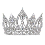 #17590 - The Francesca Tiara with Combs - 4.5" Tall Tiaras & Crowns up to 6" Rhinestone Jewelry Corporation