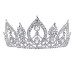 #17591 - The Francesca Tiara with Combs - 3.5" Tall Tiaras up to 4" Rhinestone Jewelry Corporation