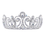 #17595 - The "Eloise" Tiara with Combs - 3.25" Tiaras up to 4" Rhinestone Jewelry Corporation