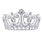 #17596 - The "Eloise" Tiara with Combs - 4.5" Tiaras & Crowns up to 6" Rhinestone Jewelry Corporation