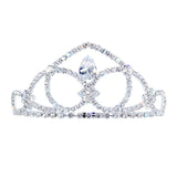 #17611 - The Prima Tiara - 2.5" Tall with combs Tiaras up to 2" Rhinestone Jewelry Corporation