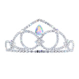 #17615 - The Debut Tiara - 2" Tall with combs Tiaras up to 2" Rhinestone Jewelry Corporation