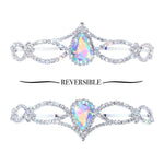 #17612- Crystal Woodland Royal Reversible Tiara with Rings - 1.5" Tall Tiaras up to 1" Rhinestone Jewelry Corporation