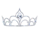 #17614- The Amour Tiara with Combs - 3" Tall Tiaras up to 2" Rhinestone Jewelry Corporation