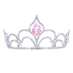 #17614- The Amour Tiara with Combs - 3" Tall Tiaras up to 2" Rhinestone Jewelry Corporation