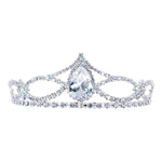 #17618- Renaissance Royalty Tiara with Combs - 1.75" Tall Tiaras up to 2" Rhinestone Jewelry Corporation