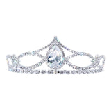 #17618- Renaissance Royalty Tiara with Combs - 1.75" Tall Tiaras up to 2" Rhinestone Jewelry Corporation