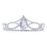 #17618- Renaissance Royalty Tiara with Combs - 1.75" Tall Tiaras up to 2" Rhinestone Jewelry Corporation