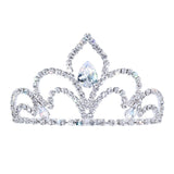 #17623 The Amour Petite Tiara with Combs - 2.5" Tiaras up to 2" Rhinestone Jewelry Corporation