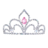 #17611 - The Prima Tiara - 2.5" Tall with combs Tiaras up to 2" Rhinestone Jewelry Corporation