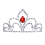 #17611 - The Prima Tiara - 2.5" Tall with combs Tiaras up to 2" Rhinestone Jewelry Corporation