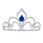 #17611 - The Prima Tiara - 2.5" Tall with combs Tiaras up to 2" Rhinestone Jewelry Corporation