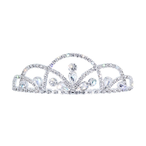 #17625 - Belle Tiara with Combs - 1.5"