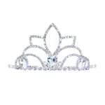 #17627 Princess Fleur Tiara with Combs - 2 3/8"