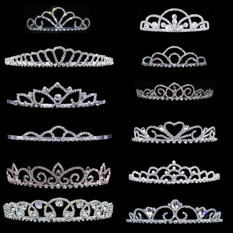 #17632- Tiara Assortment Starter Kit Tiaras up to 1.5" Rhinestone Jewelry Corporation