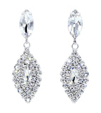 #16903 - Navette Leaf Dangle Earrings Earrings - Dangle Rhinestone Jewelry Corporation