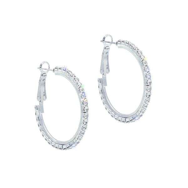 Designer hoop earrings sparkling zicron Rhinestone hoops