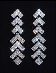 #10004E - 2.5" Rhinestone Dangle Earrings Earrings - Dangle Rhinestone Jewelry Corporation